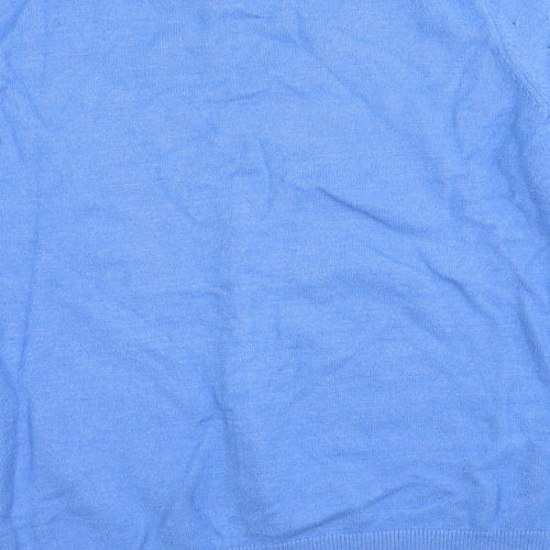 Warehouse Womens Blue Round Neck Viscose Pullover Jumper Size 16
