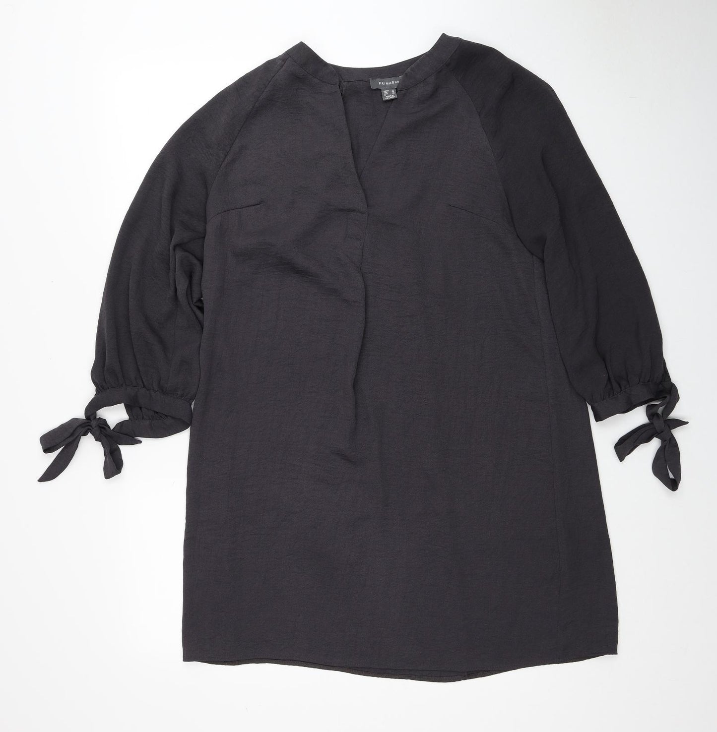 Primark Womens Black Polyester Shift Size 14 V-Neck Pullover