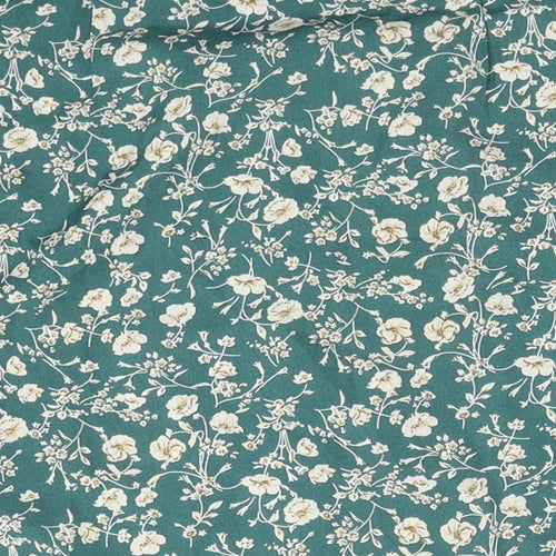 Nasty Gal Womens Green Floral Polyester Mini Skirt Size 6 Zip