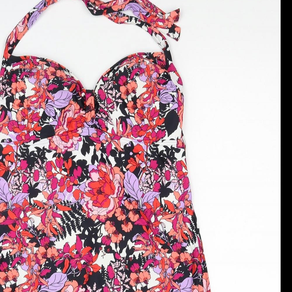Debenhams Womens Multicoloured Geometric Polyester One Piece Size 18
