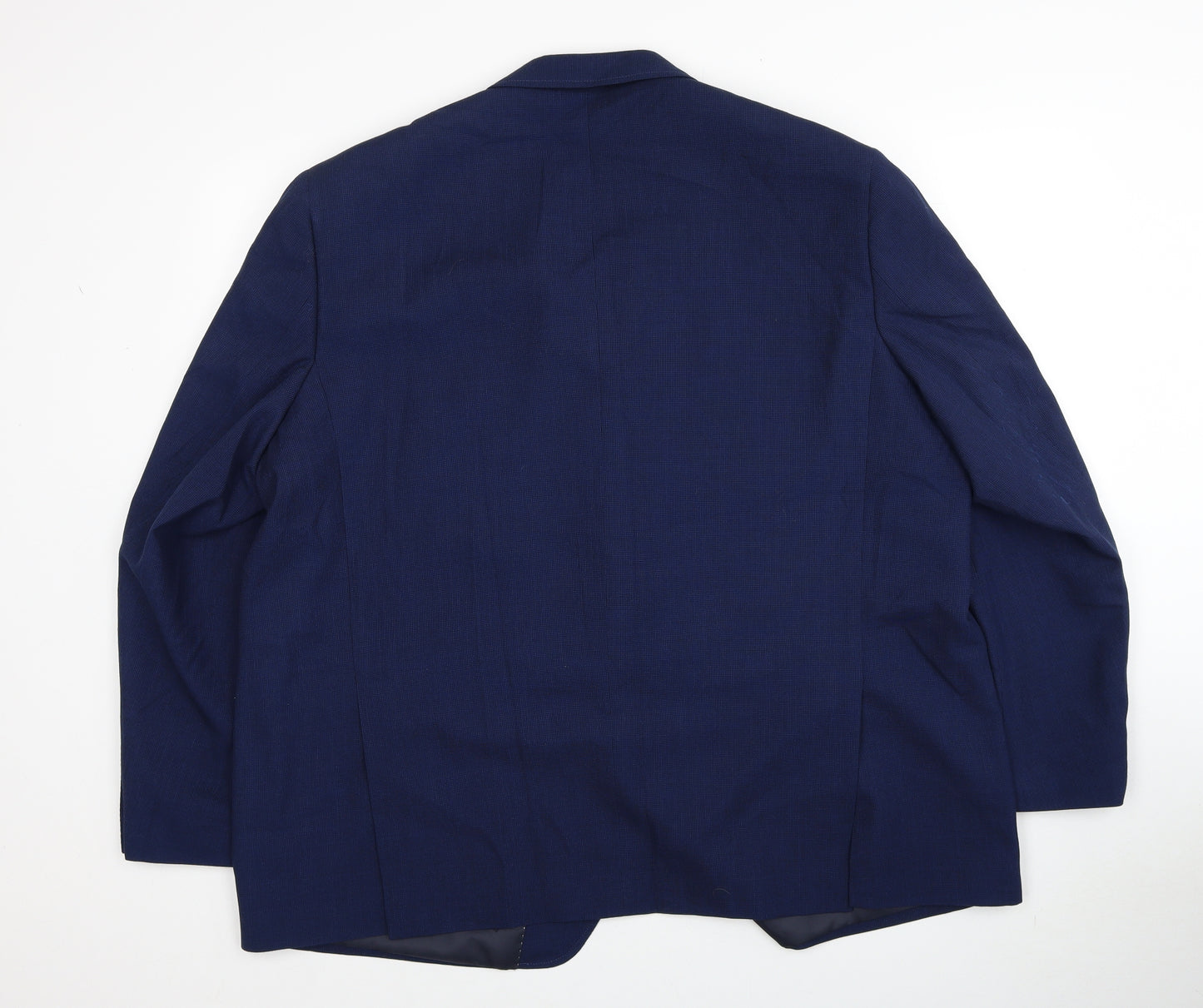 Luigi Morini Mens Blue Polyester Jacket Blazer Size 48