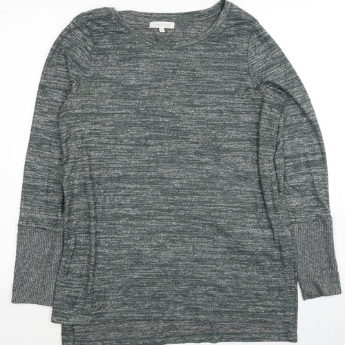 Deane & White Womens Green Scoop Neck Polyester Pullover Jumper Size 12