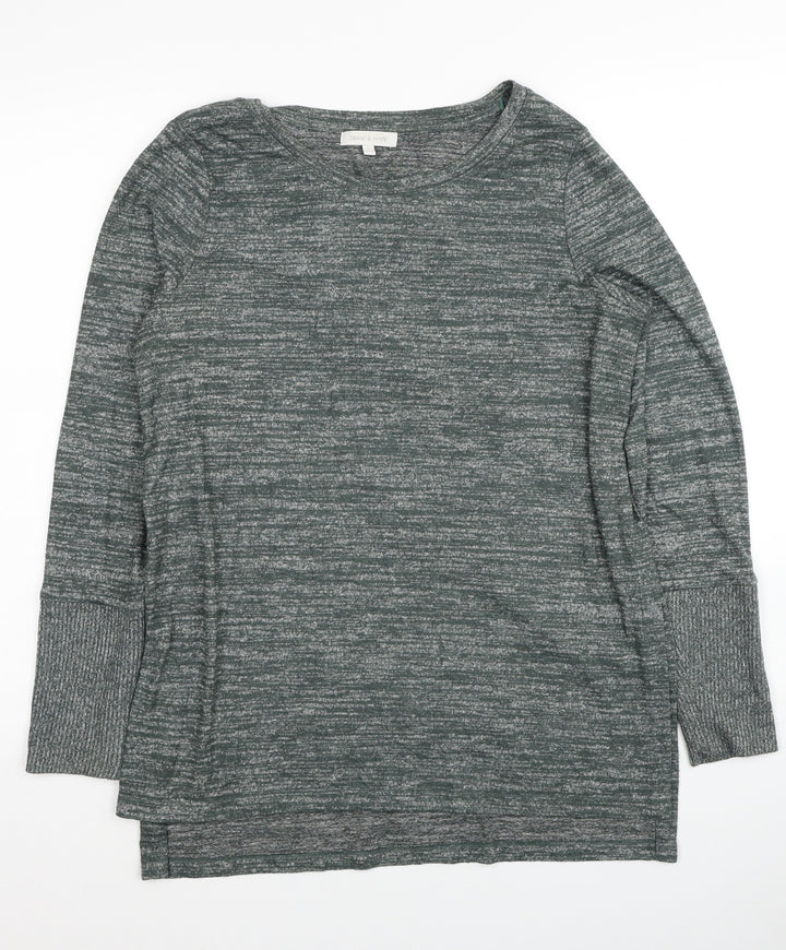 Deane & White Womens Green Scoop Neck Polyester Pullover Jumper Size 12