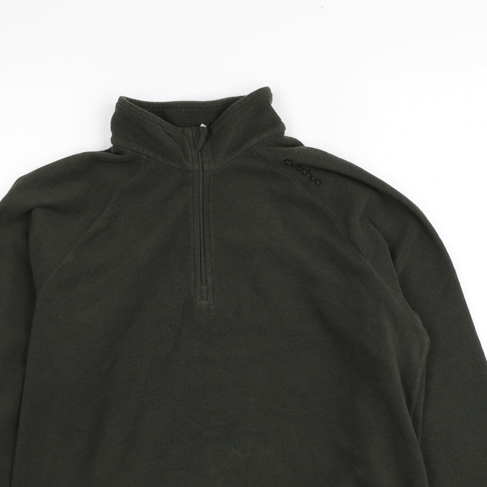 DECATHLON Mens Green Polyester Pullover Sweatshirt Size M