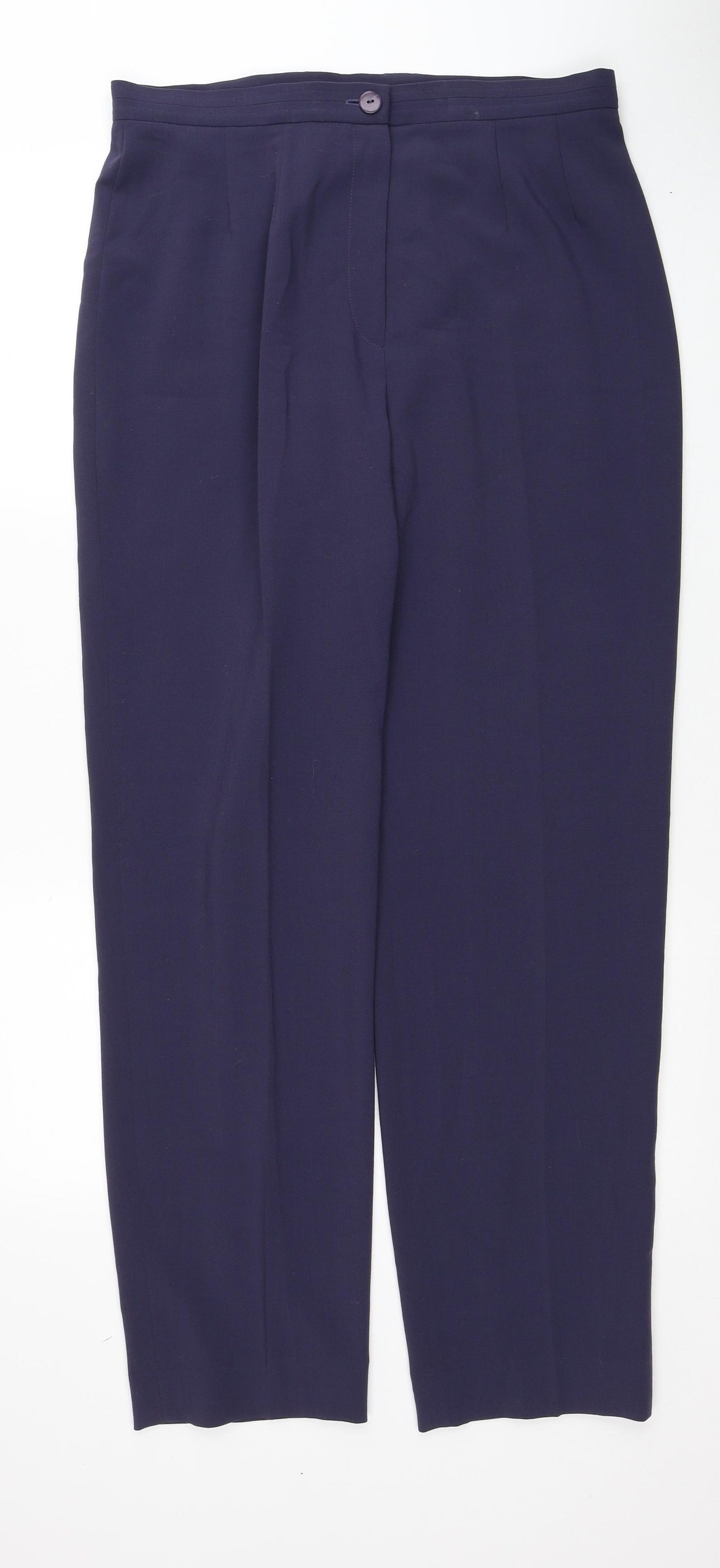 Preworn Womens Blue Polyester Dress Pants Trousers Size 33 in Regular Zip