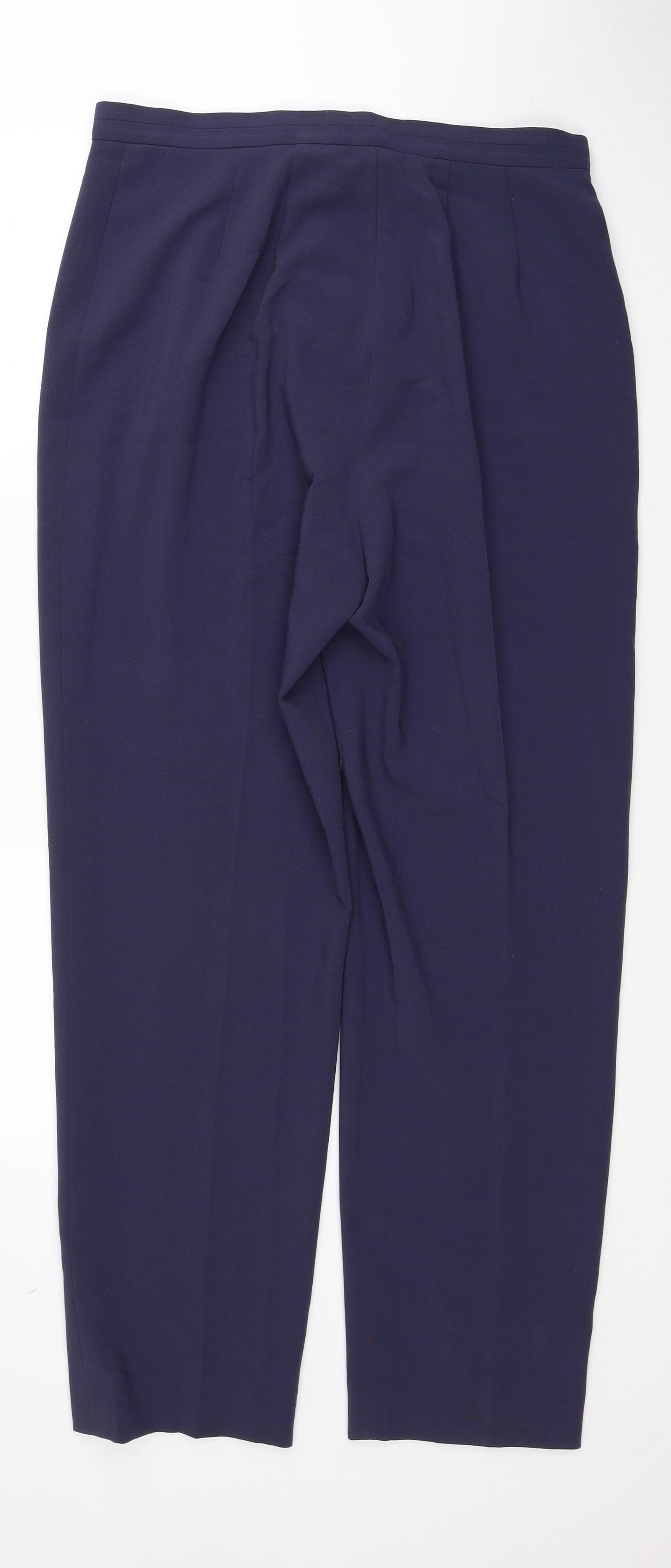 Preworn Womens Blue Polyester Dress Pants Trousers Size 33 in Regular Zip