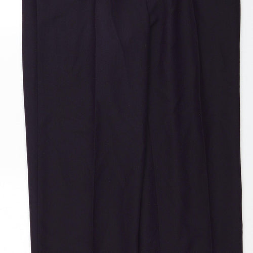 Style Unlimited Womens Purple Polyester Dress Pants Trousers Size 14 Regular Zip
