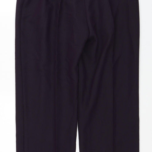 Style Unlimited Womens Purple Polyester Dress Pants Trousers Size 14 Regular Zip