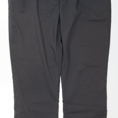 Slazenger Womens Grey Polyester Track Pants Trousers Size 18 Regular Zip
