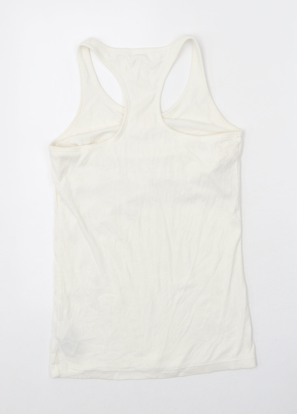 Gap Womens White Cotton Basic Tank Size M Round Neck