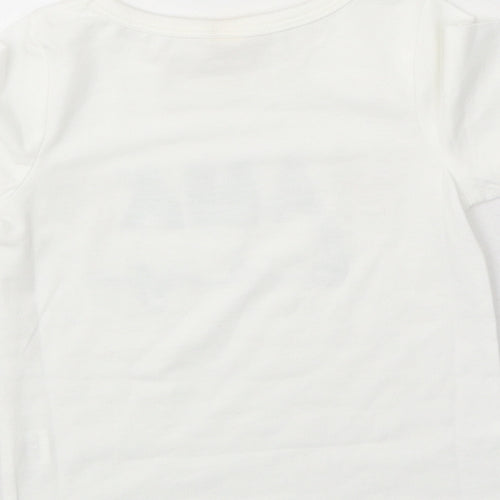 Preworn Boys White Polyester Basic T-Shirt Size 12 Months Round Neck Pullover - Mama's Boy
