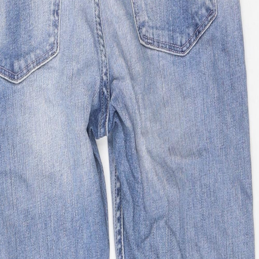 H&M Girls Blue Cotton Tapered Jeans Size 8-9 Years Regular Pullover