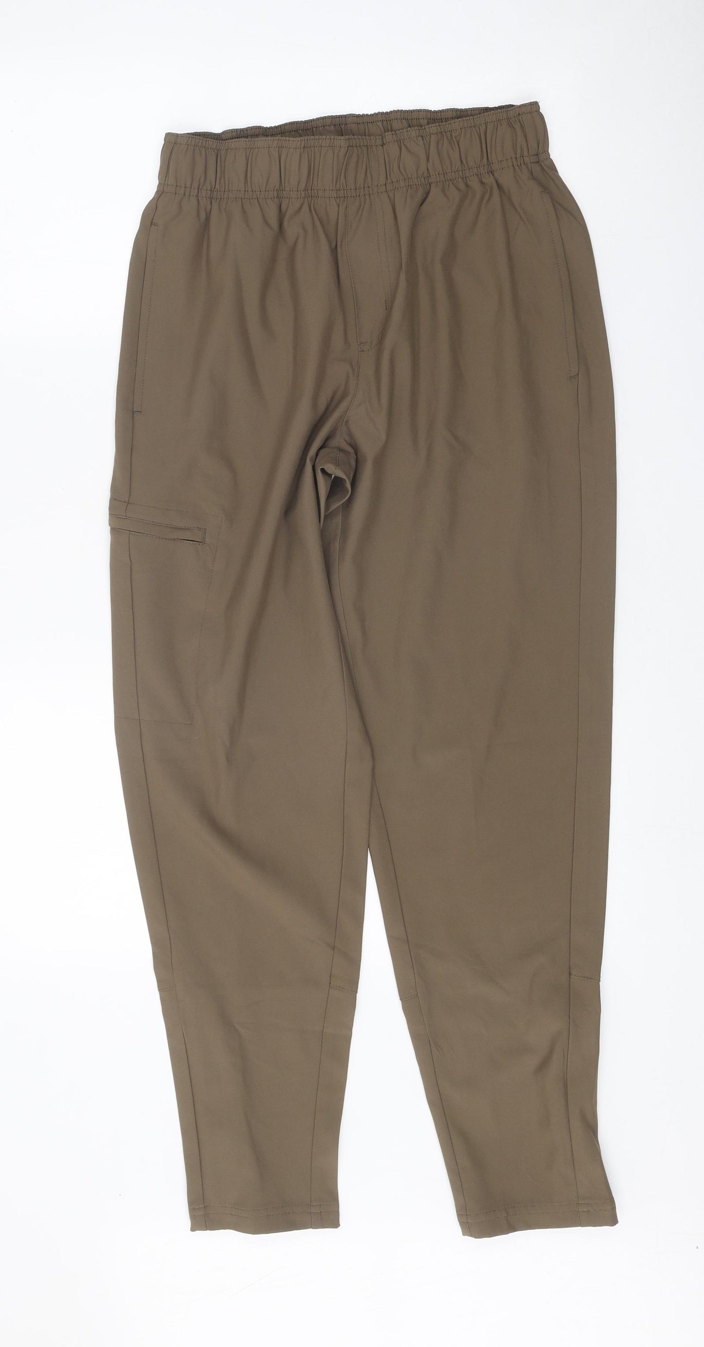 Crivit Womens Brown Polyester Cargo Trousers Size 16 Regular Tie
