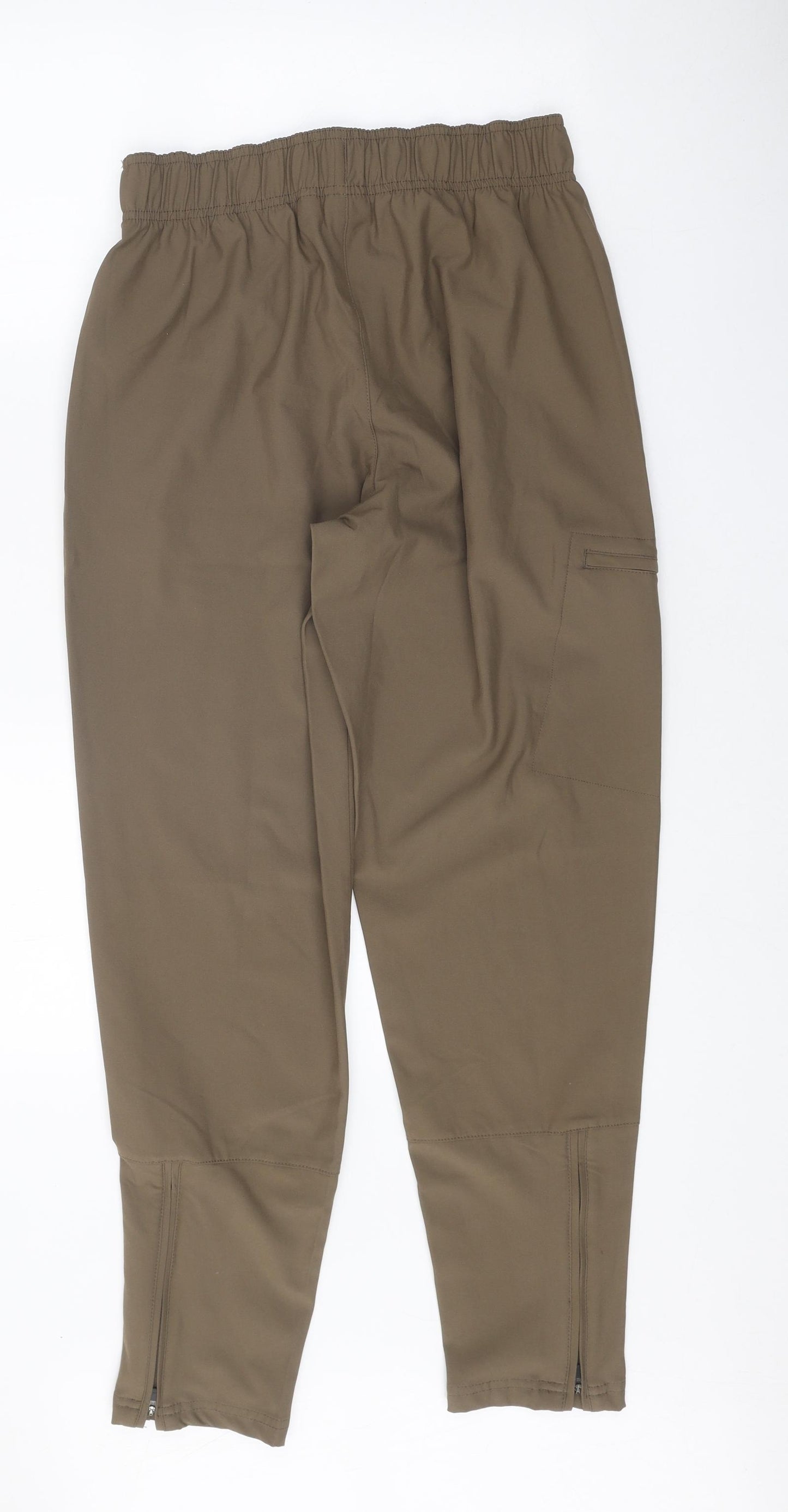 Crivit Womens Brown Polyester Cargo Trousers Size 16 Regular Tie