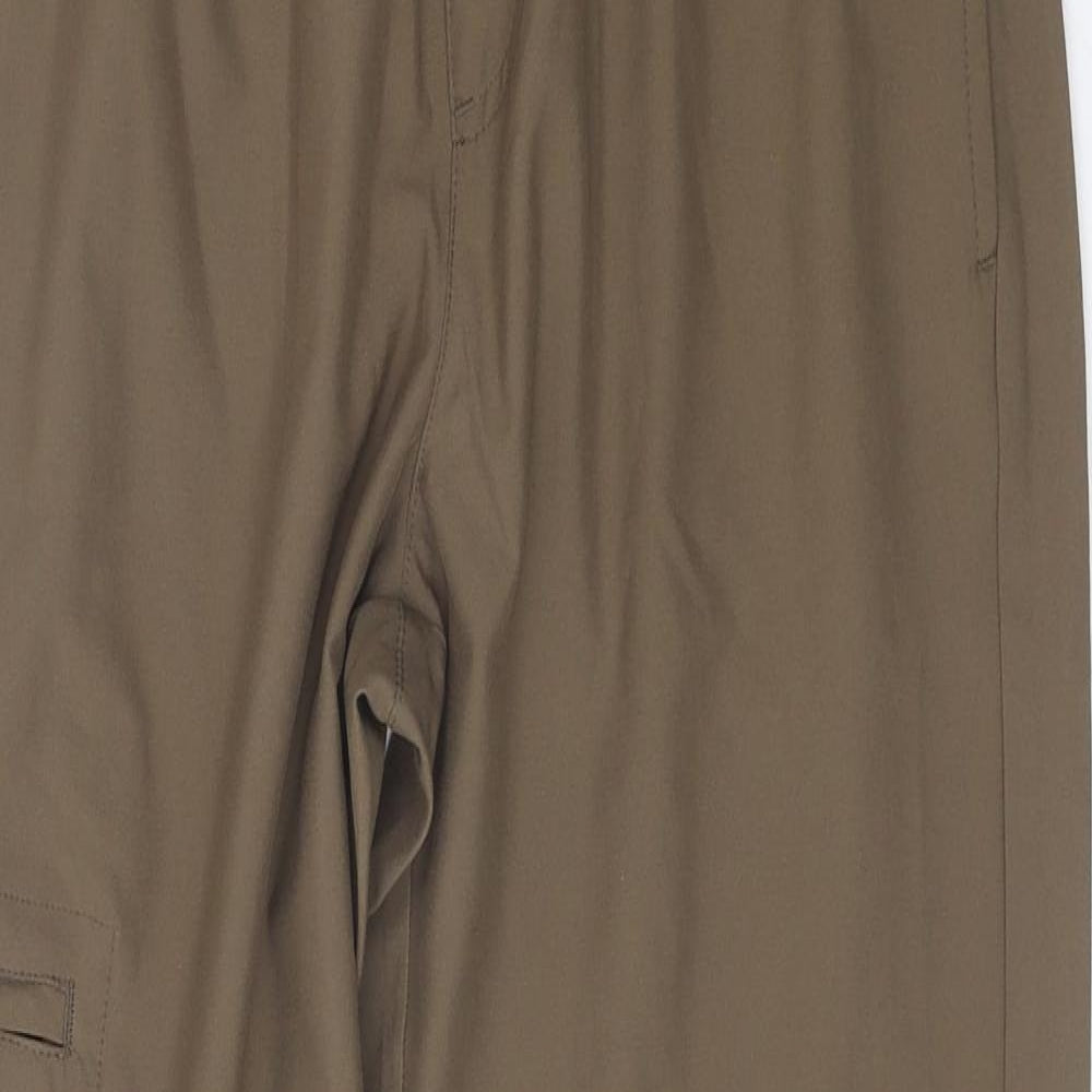 Crivit Womens Brown Polyester Cargo Trousers Size 16 Regular Tie
