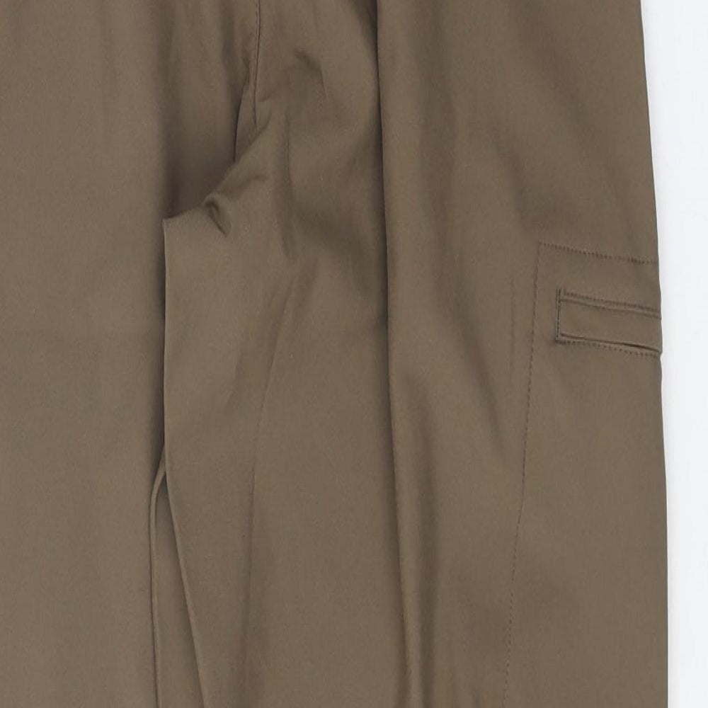 Crivit Womens Brown Polyester Cargo Trousers Size 16 Regular Tie