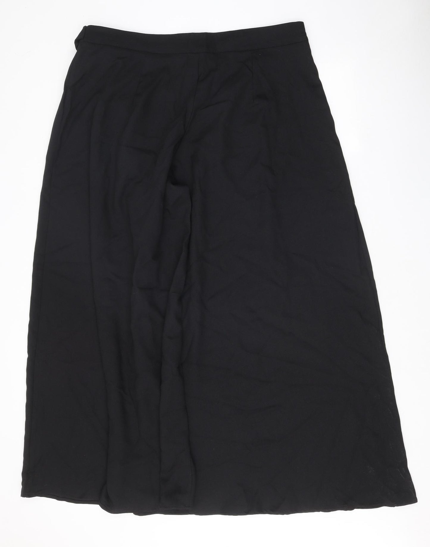 SheIn Womens Black Polyester Cropped Trousers Size 2XL Regular Zip