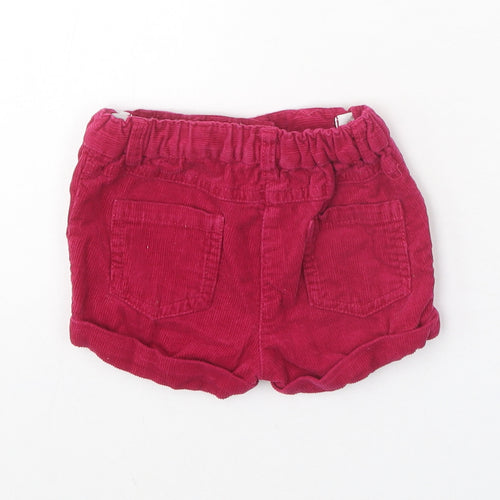 Young Dimension Girls Pink 100% Cotton Cropped Trousers Size 12-18 Months Snap