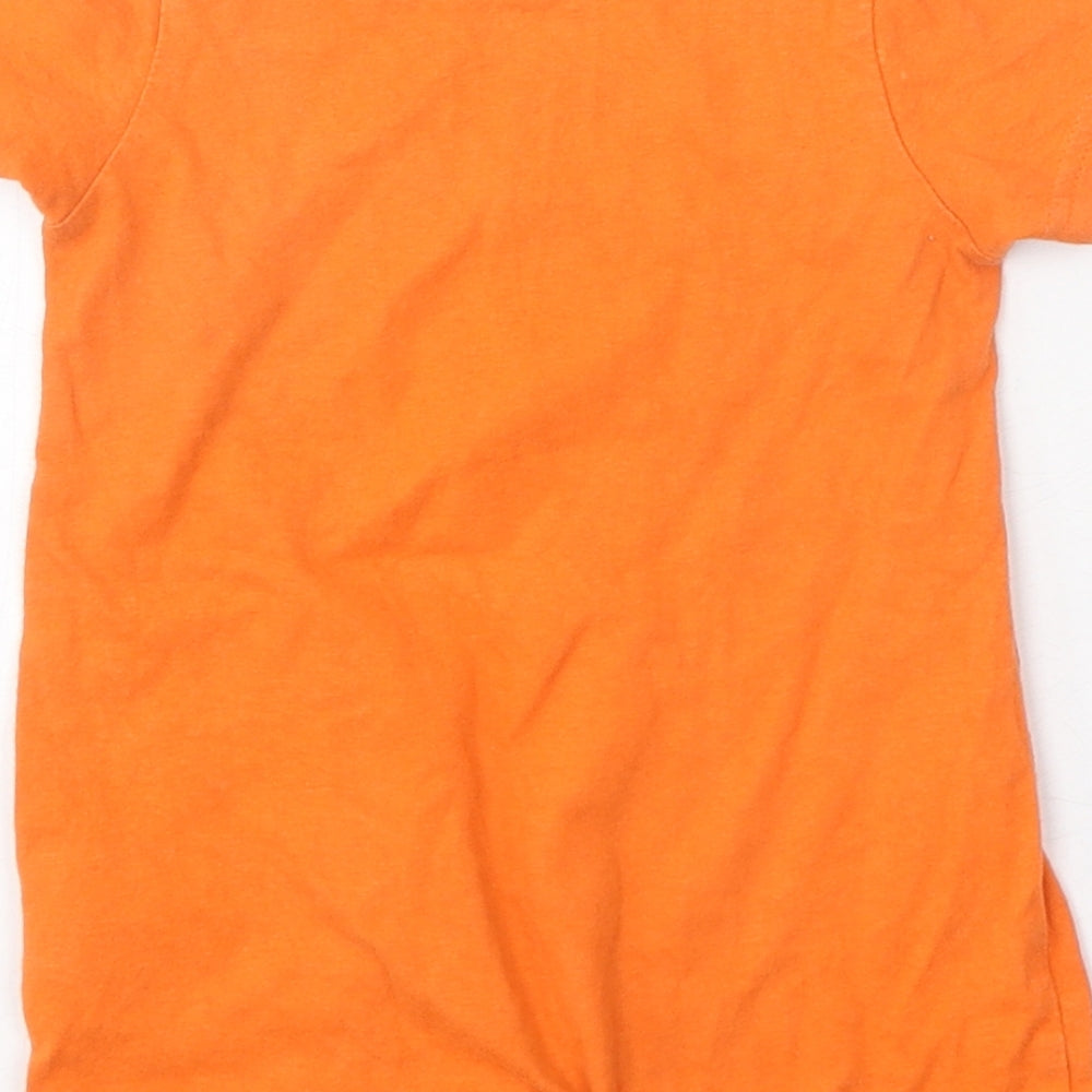 Carters Baby Orange 100% Cotton Romper One-Piece Size 3-6 Months Snap
