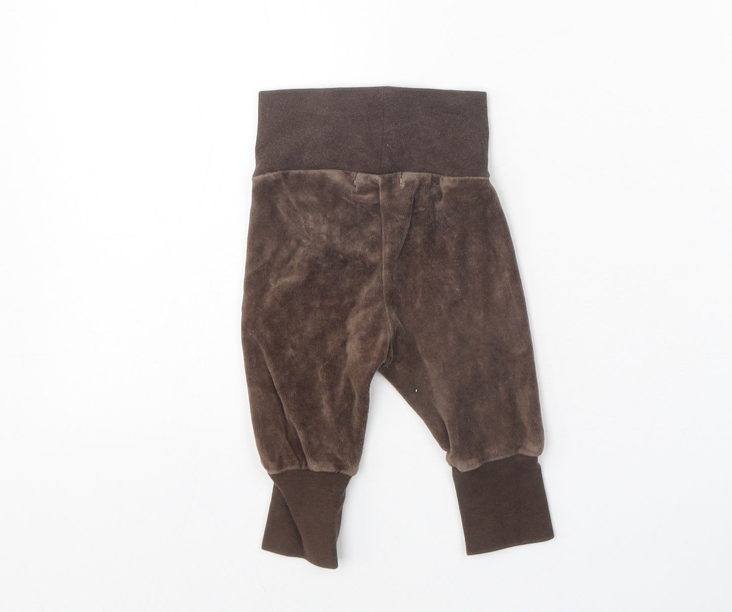 H&M Baby Brown Cotton Jogger Trousers Size 0-3 Months Pullover