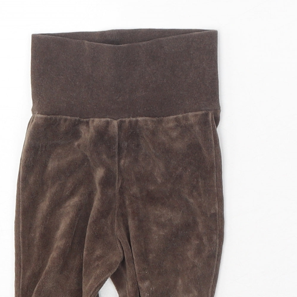 H&M Baby Brown Cotton Jogger Trousers Size 0-3 Months Pullover