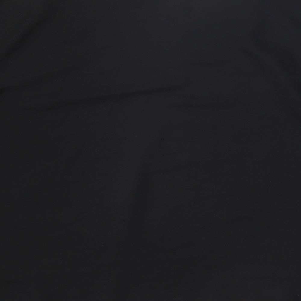 Preworn Womens Black Polyester Basic Blouse Size 20 Boat Neck - Bell Sleeve