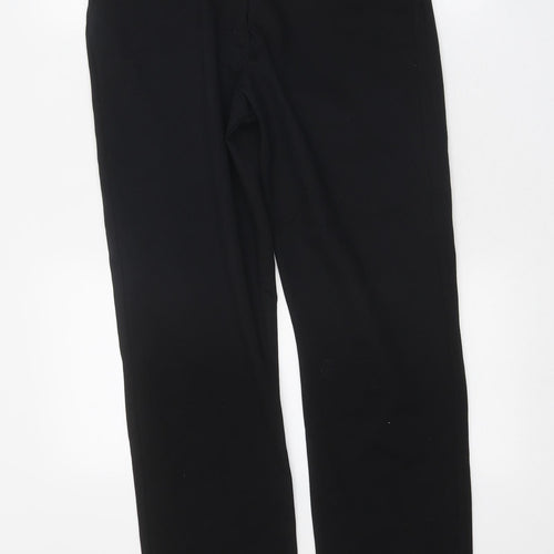 Cloi Womens Black Nylon Trousers Size 14 Regular Zip