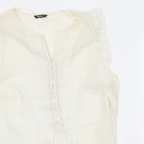 Roman Womens White Cotton Basic Blouse Size 20 V-Neck