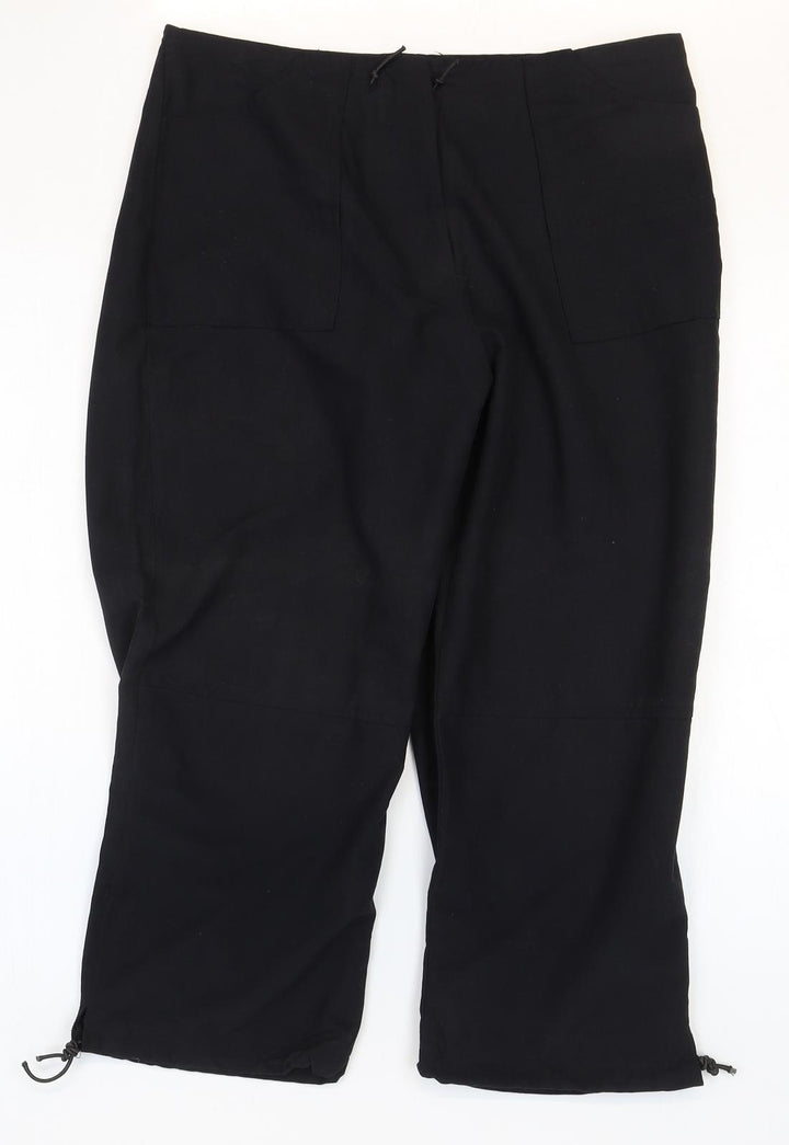Sugie Womens Black Polyester Bermuda Shorts Size 12 Regular Zip