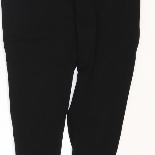 Star Womens Black Cotton Capri Leggings Size 12
