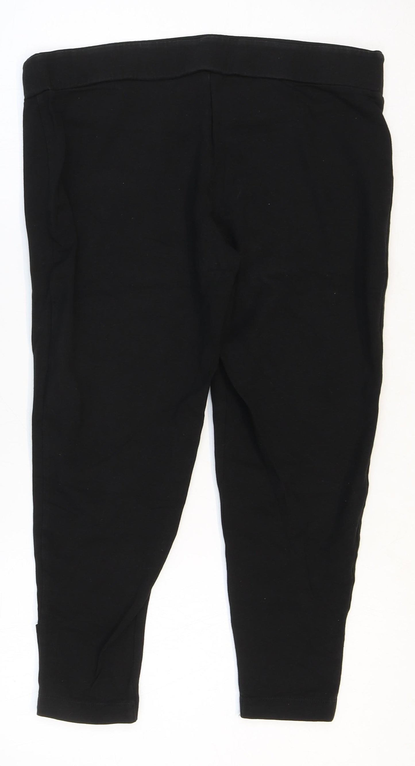 Star Womens Black Cotton Capri Leggings Size 12
