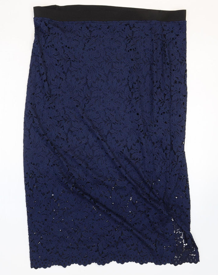 find. Womens Blue Geometric Polyamide Straight & Pencil Skirt Size 2XL