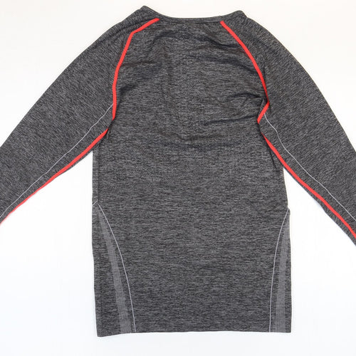 Crane Womens Grey Polyamide Basic T-Shirt Size 16 Round Neck Pullover