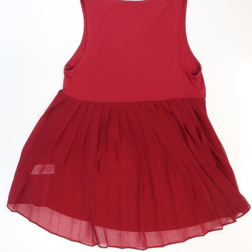 NEXT Womens Pink Polyester Basic Tank Size 8 V-Neck
