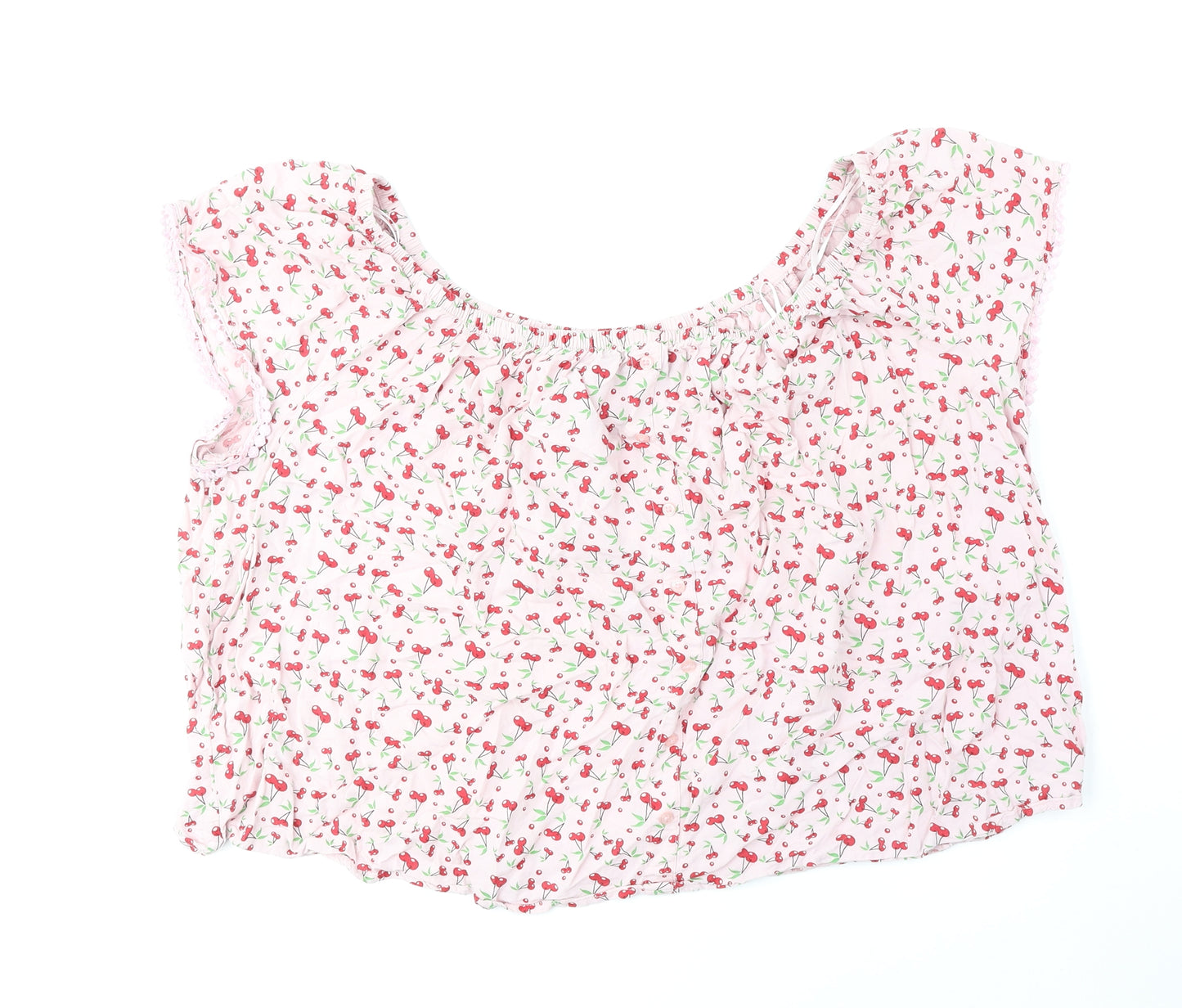 Atmosphere Womens Pink Floral Polyester Basic Blouse Size 20 Off the Shoulder