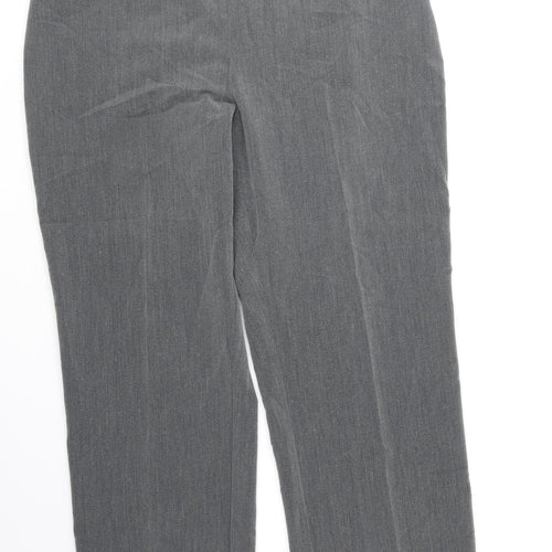 BM Womens Grey Polyester Trousers Size 18 Regular Zip