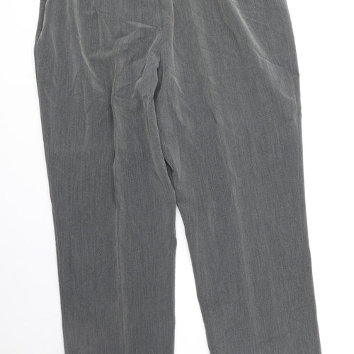 BM Womens Grey Polyester Trousers Size 18 Regular Zip