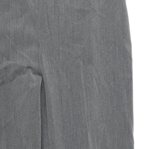 BM Womens Grey Polyester Trousers Size 18 Regular Zip