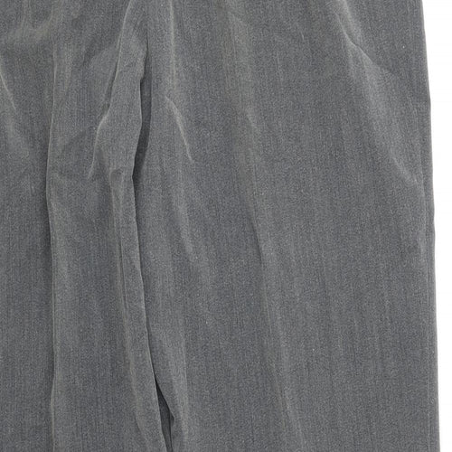 BM Womens Grey Polyester Trousers Size 18 Regular Zip