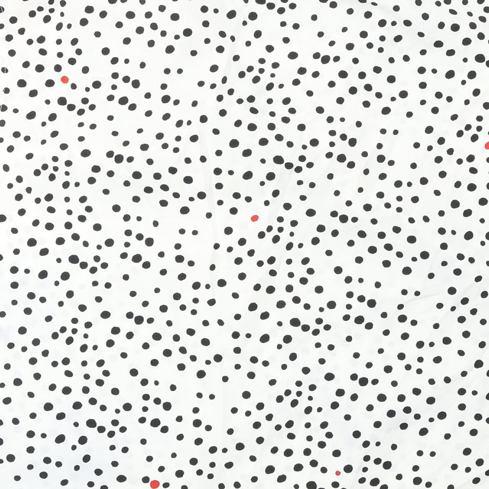 Precis Womens White Polka Dot Polyester Basic Tank Size 18 Scoop Neck