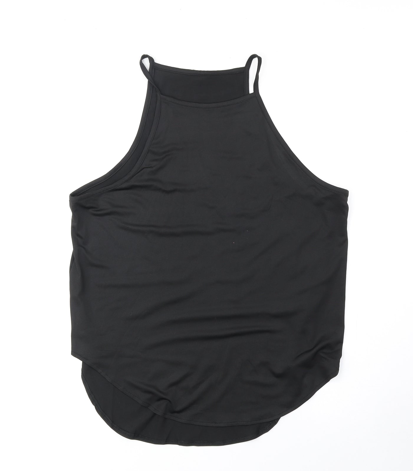 Preworn Womens Black Polyester Basic Tank Size M Scoop Neck