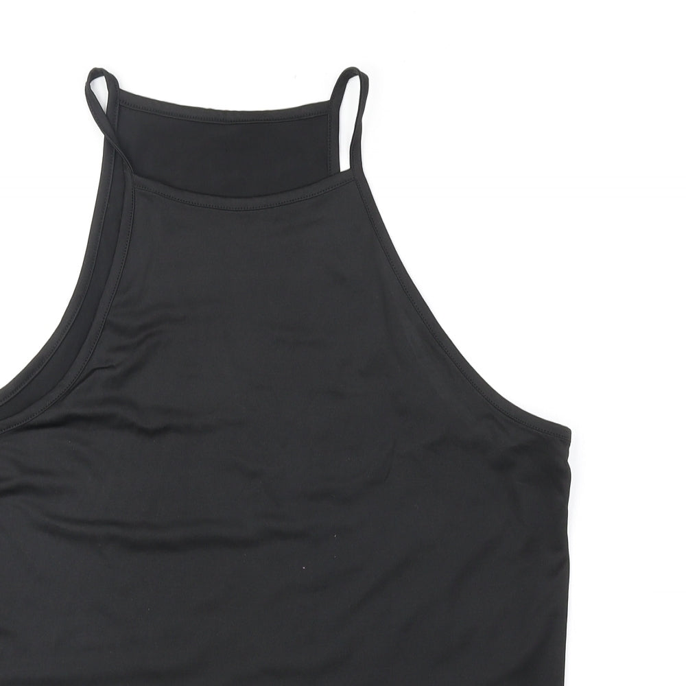Preworn Womens Black Polyester Basic Tank Size M Scoop Neck