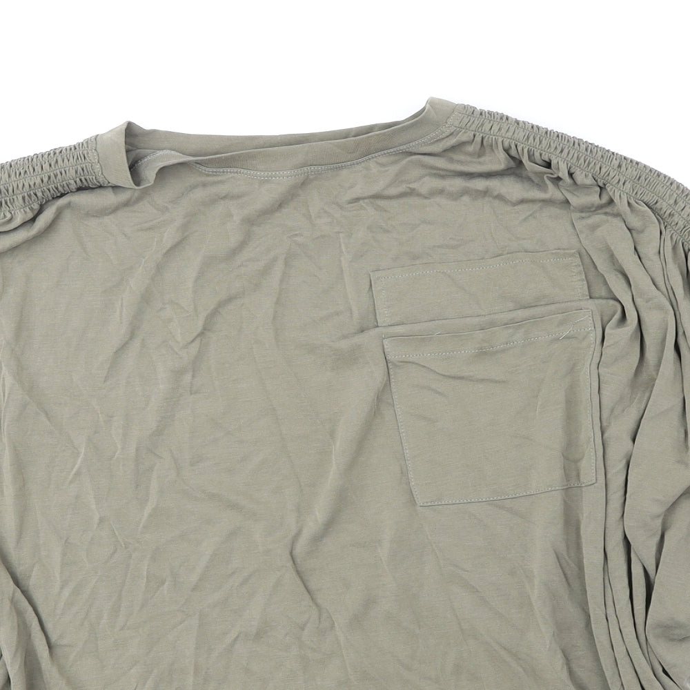 NEXT Womens Green Modal Basic T-Shirt Size 26 Round Neck