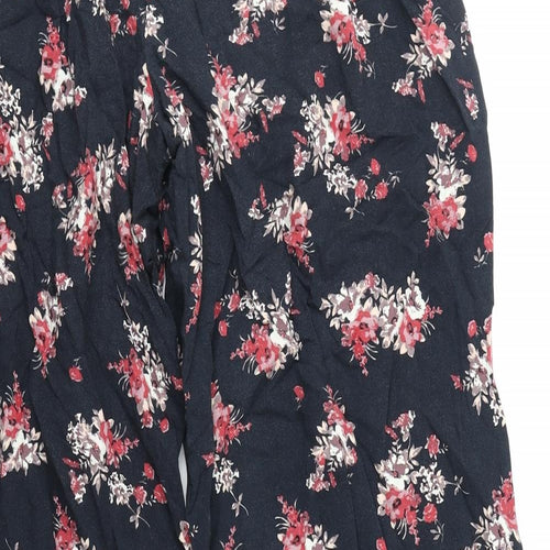 Dizzy Lizzy Womens Black Geometric Polyester Trousers Size XL Regular