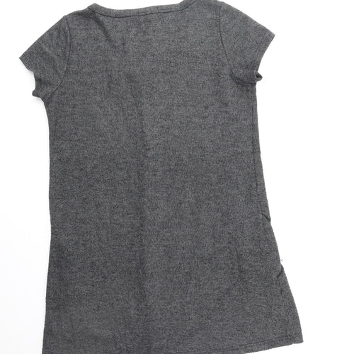 Apricot Womens Black Polyester A-Line Size 12 Scoop Neck Pullover