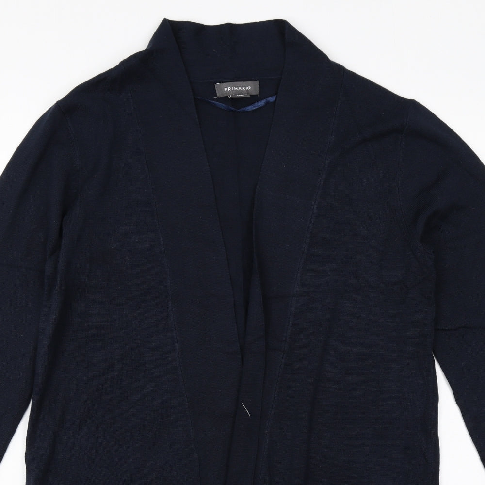 Primark Womens Blue V-Neck Polyester Cardigan Jumper Size 6