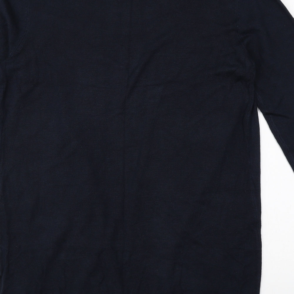 Primark Womens Blue V-Neck Polyester Cardigan Jumper Size 6