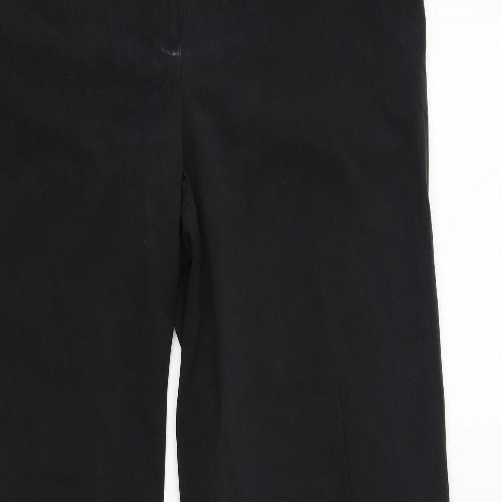 New Look Womens Black Polyester Trousers Size 12 L30 in Regular Zip