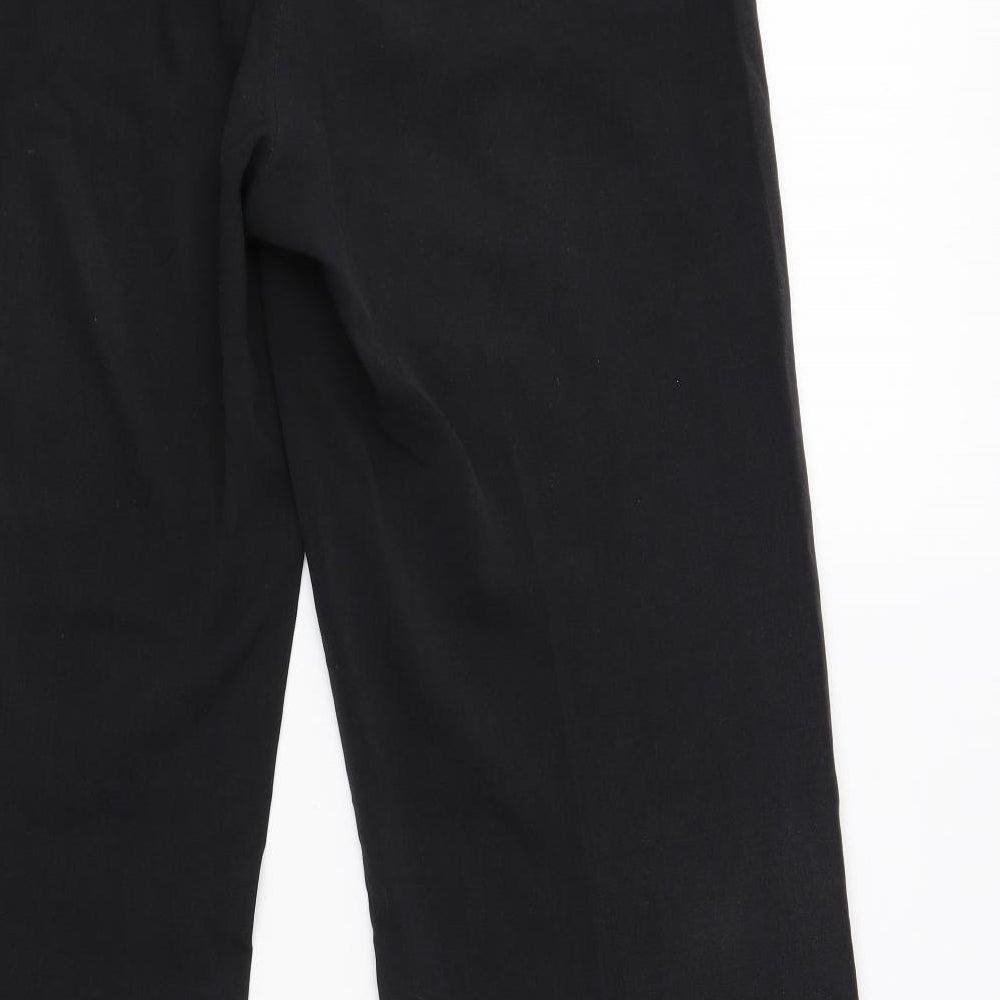 New Look Womens Black Polyester Trousers Size 12 L30 in Regular Zip