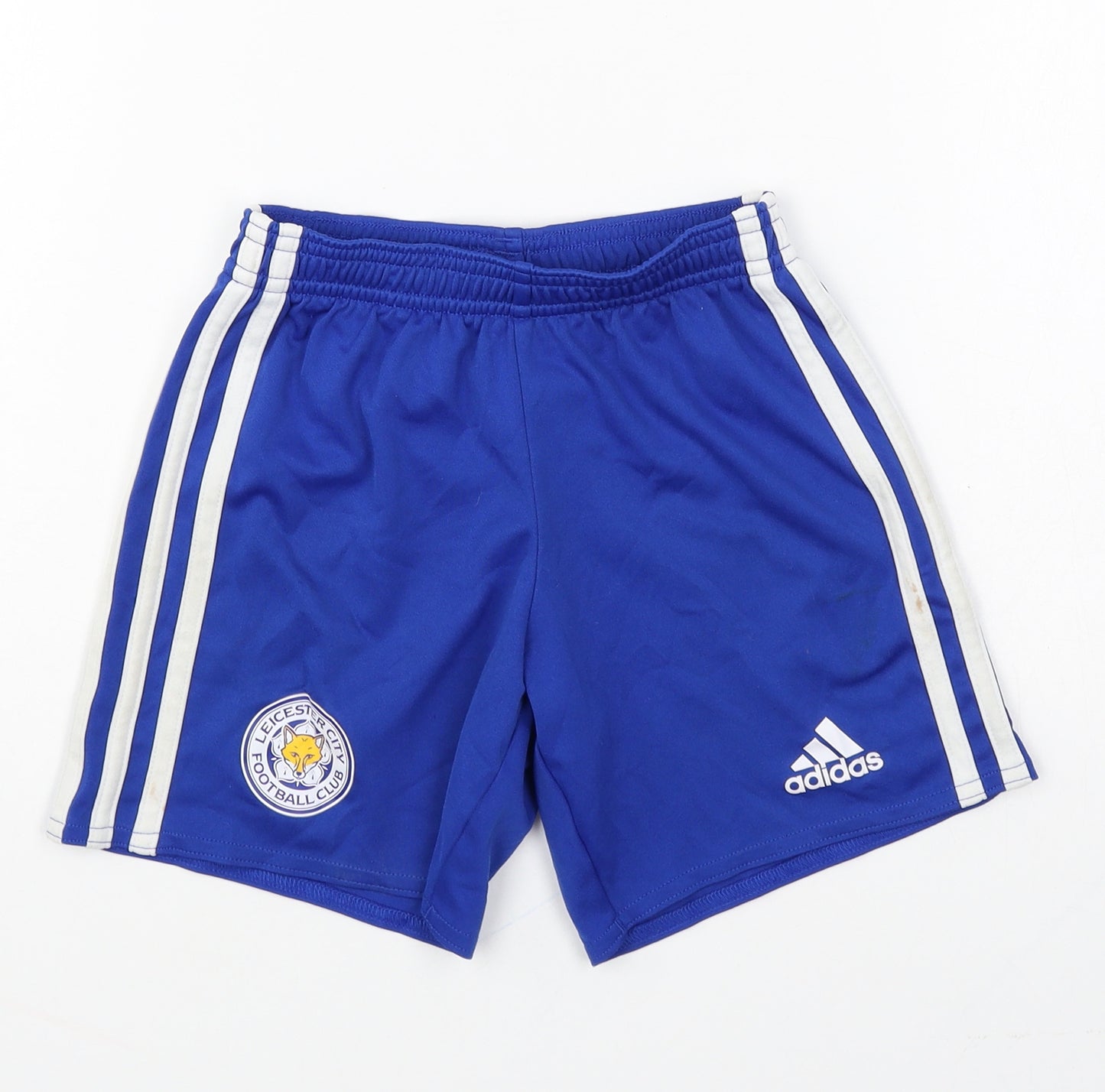 adidas Boys Blue Polyester Sweat Shorts Size 5-6 Years Regular Tie - Leicester City Football Club
